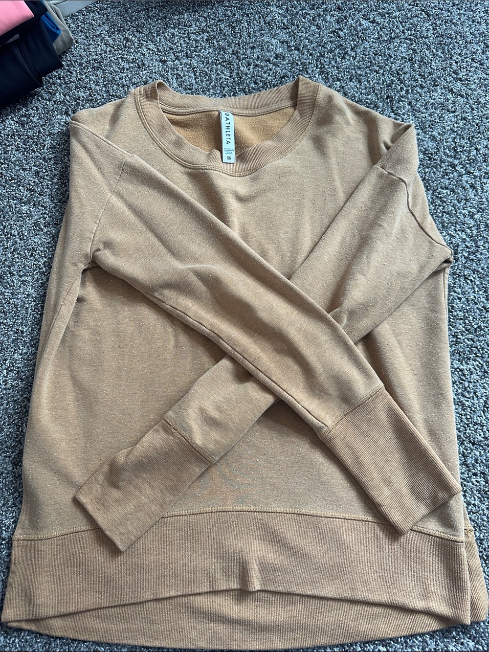 Athleta Camel Crewneck Sweatshirt